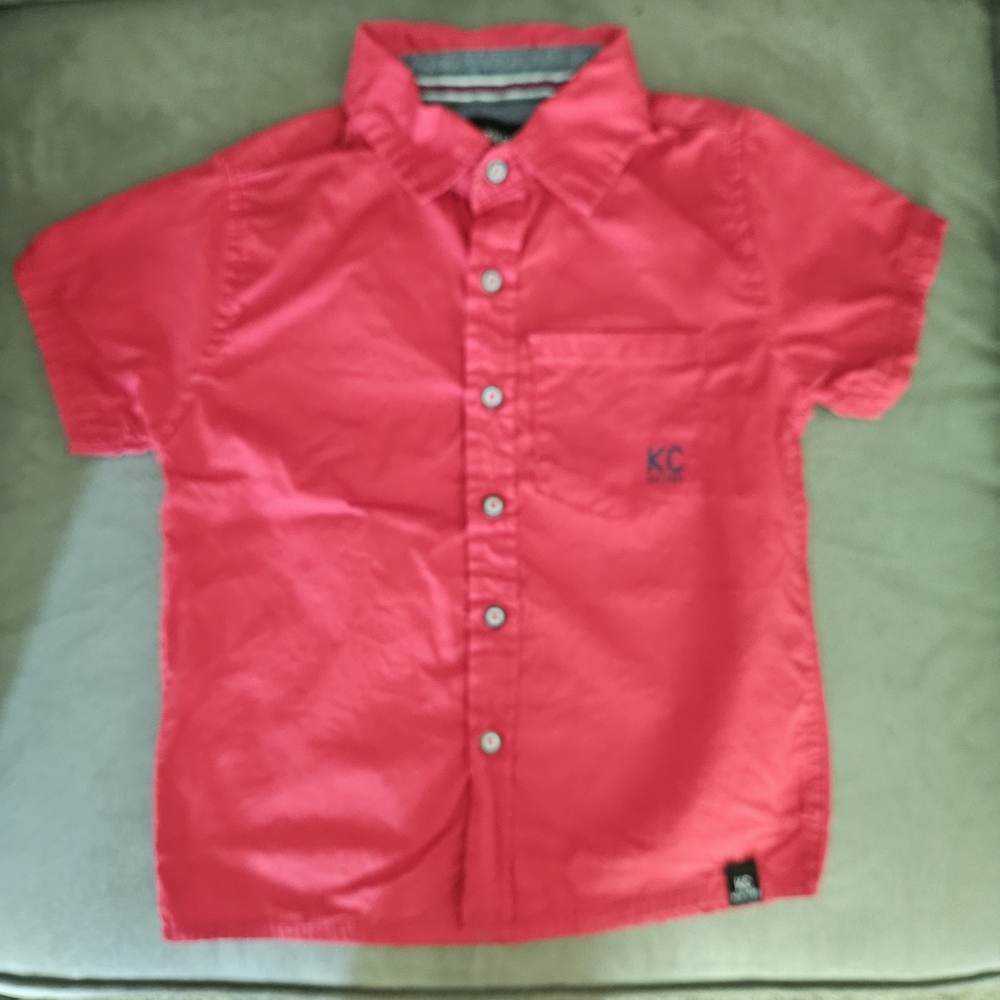 Kenneth Cole Kids Short Sleeve Button Up Shirt